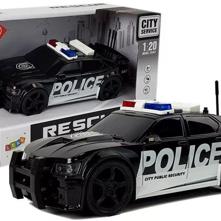 Automobilis "Policija", su įtempimo funkcija, šviesomis ir garsais, 1:20