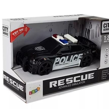 Automobilis "Policija", su įtempimo funkcija, šviesomis ir garsais, 1:20