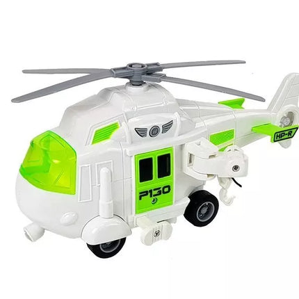 Automobilinis transporteris su baterijomis 1:16 su sraigtasparniu