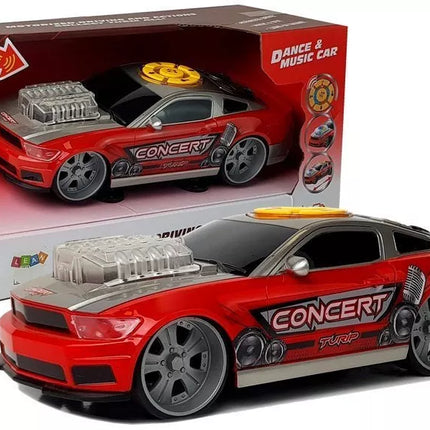 Automatinis didžėjus su muzikos pultu ir šviesos kolonėlėmis