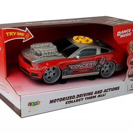 Automatinis didžėjus su muzikos pultu ir šviesos kolonėlėmis