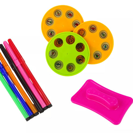 Gėlių projektorius piešimui su magiškais markeriais