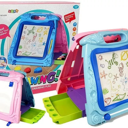 Dvipusė piešimo lenta. Žymekliai. Magnetai.