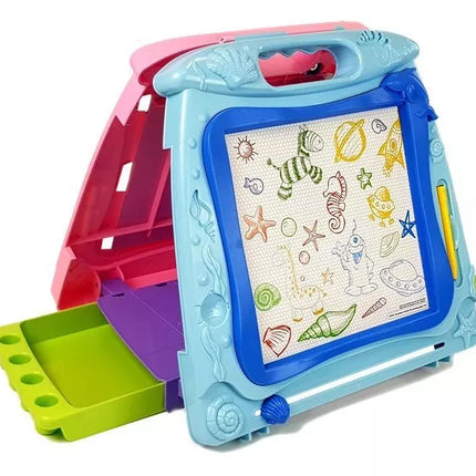 Dvipusė piešimo lenta. Žymekliai. Magnetai.