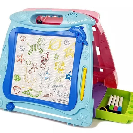 Dvipusė piešimo lenta. Žymekliai. Magnetai.