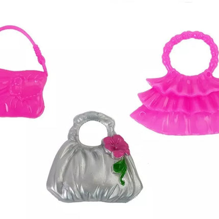 Lėlė mėlyna išleistuvių suknelė Rankinė Kniedės Papuošalai