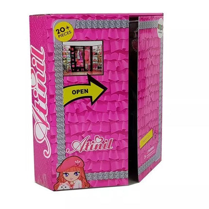 Lėlė mėlyna išleistuvių suknelė Rankinė Kniedės Papuošalai