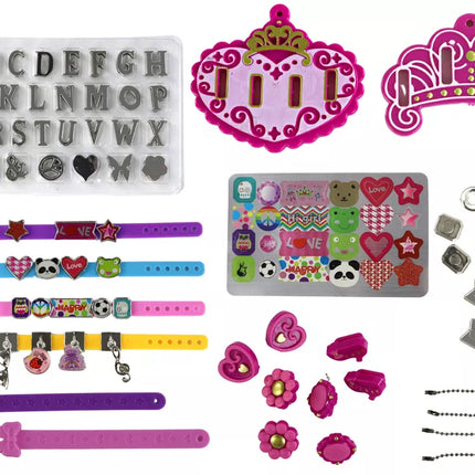 ""Pasidaryk pats" raidžių pakabukų apyrankių papuošalų rinkinys"