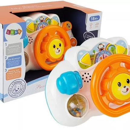 Edukacinis oranžinis vairas kūdikiui