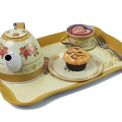 Arbatos rinkinys: stalo reikmenys + konditerijos gaminiai