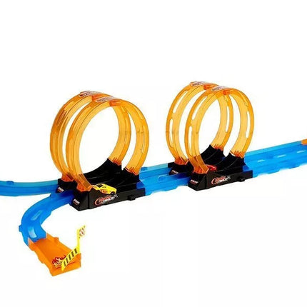 Lenktynių trasa su 4 kilpomis, dvi 181 cm mašinėlės