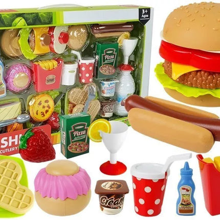 Greito maisto hamburgerių rinkinys