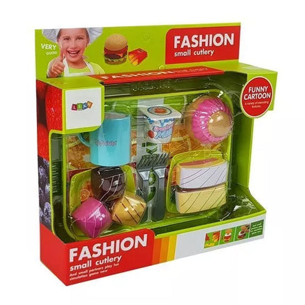 Tortų valgymo rinkinys su padėklu