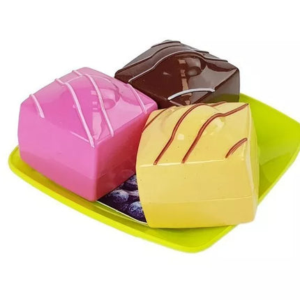 Tortų valgymo rinkinys su padėklu