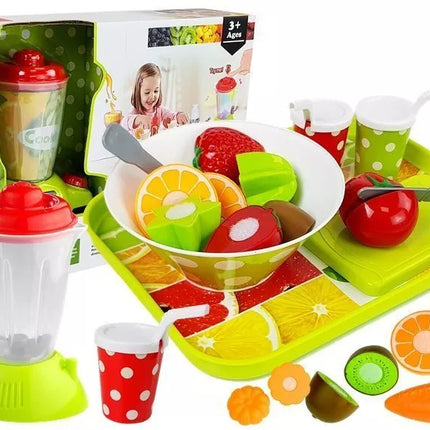 Daržovių ir vaisių rinkinys su akumuliatoriniu trintuvu ir padėklu