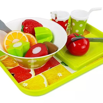 Daržovių ir vaisių rinkinys su akumuliatoriniu trintuvu ir padėklu