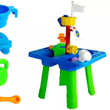 Smėlio dėžės stalas Formelės Kastuvas Debesis