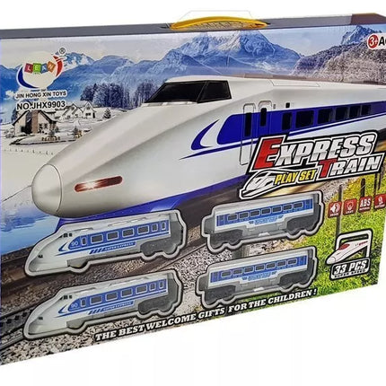 Pendolino traukinys Bėgiai su baterijomis su garsu ir šviesa