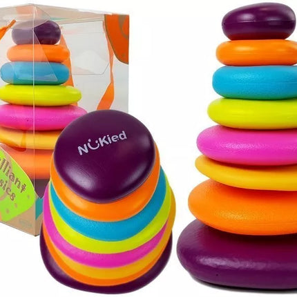 Spalvingų lankų piramidė kūdikiui