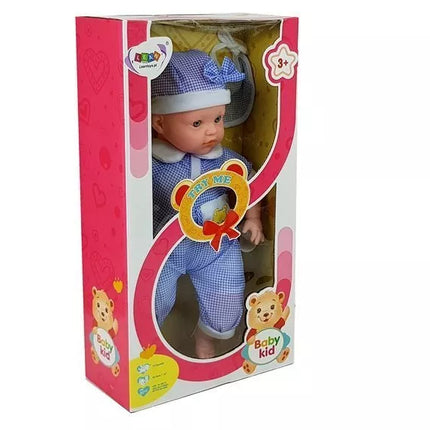 Lėlė kūdikis 45 cm mėlyni drabužiai