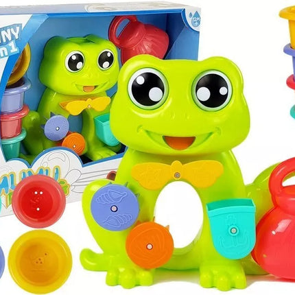 Varlės formos krioklio vonios žaislų rinkinys + kibirėliai