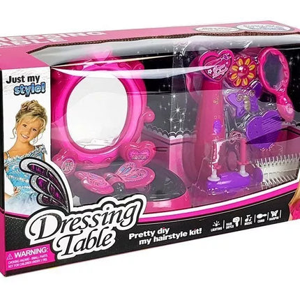 Šukuosenos staliukas su garsais ir šviesomis