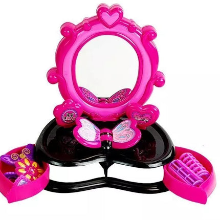 Šukuosenos staliukas su garsais ir šviesomis