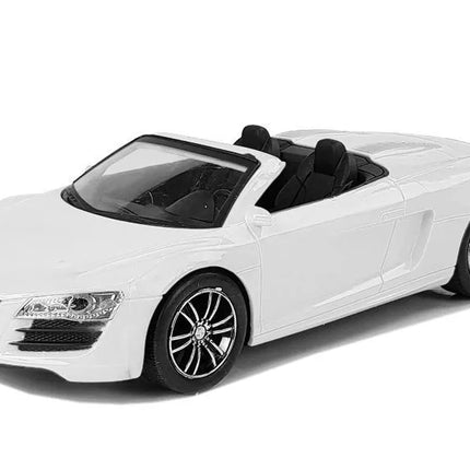Žaislinis automobilis su atitraukiamu kabrioletu baltas 1:18
