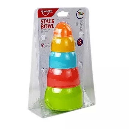 Piramidės formos indai kūdikiui, 5 vnt.