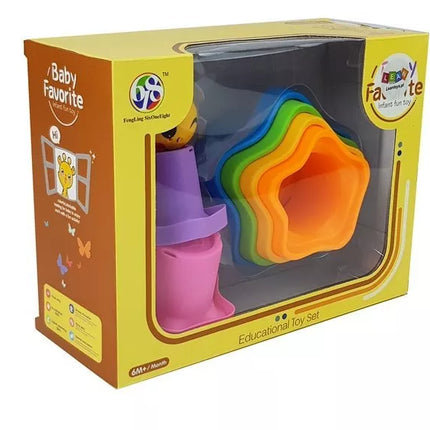 Piramidės formos puodeliai kūdikiams "Žvaigždutės"