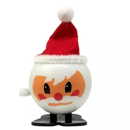 Kalėdinių žaislų rinkinys su prisukamu mechanizmu, pingvinas, 12 vienetų, elnias, sniego senis, Kalėdų Senelis