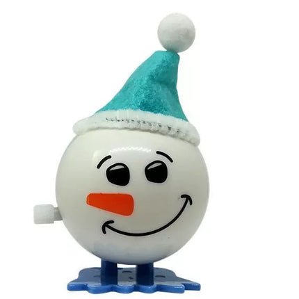 Kalėdinių žaislų rinkinys su prisukamu mechanizmu, pingvinas, 12 vienetų, elnias, sniego senis, Kalėdų Senelis