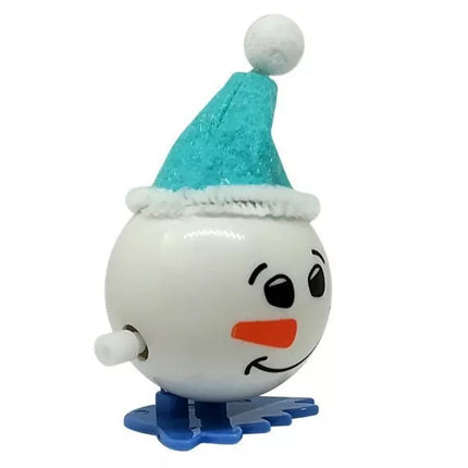 Kalėdinių žaislų rinkinys su prisukamu mechanizmu, pingvinas, 12 vienetų, elnias, sniego senis, Kalėdų Senelis