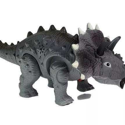Dinozauras su baterijomis Triceratopsas Pilkas
