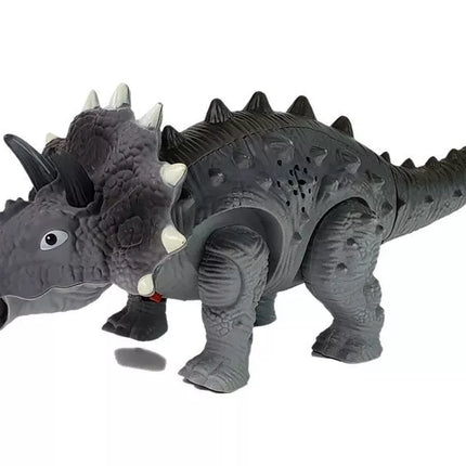 Dinozauras su baterijomis Triceratopsas Pilkas