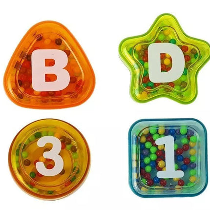 Edukacinis kaladėlių nusileidimo takas su automobilių rūšiuokliu