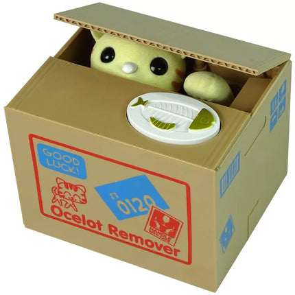 Taupymo dėžutė „Mischief“ – miela kačiuko pinigų dėžutė-taupyklė