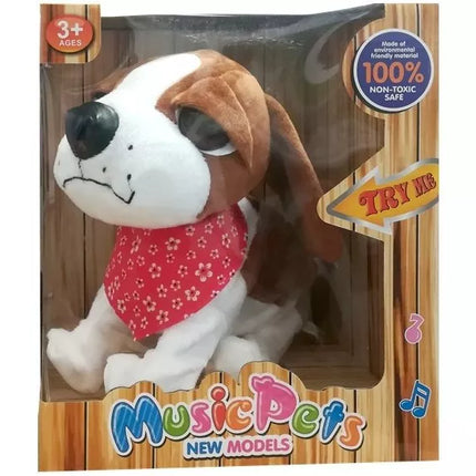 Interaktyvus šuo su pavadėliu loja vizgina uodegą sensoriai