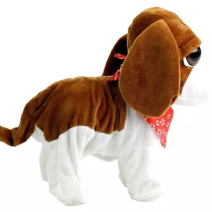 Interaktyvus šuo su pavadėliu loja vizgina uodegą sensoriai