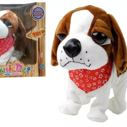 Interaktyvus šuo su pavadėliu loja vizgina uodegą sensoriai