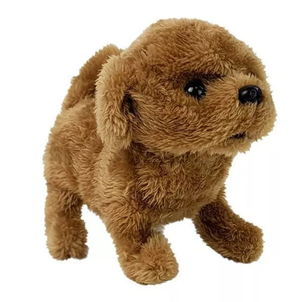 Interaktyvus šuniukas, rudas, veikia su baterijomis. Vaikšto, judina uodegą, skleidžia garsus.