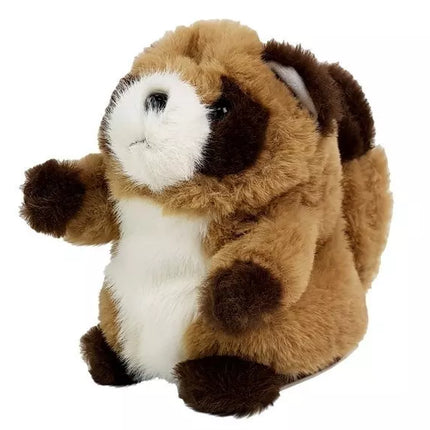 Interaktyvus kalbantis meškėnas, kartojantis žodžius, pliušinis žaislas