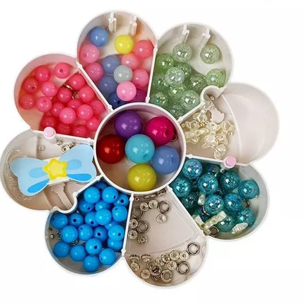 DIY karoliukų rinkinys su sulankstomu veidrodiniu dėklu