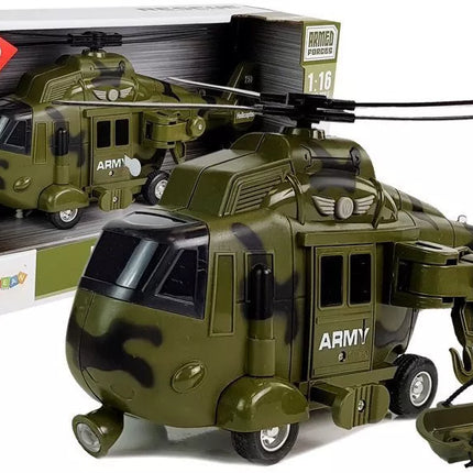 Karinis gelbėjimo sraigtasparnis 1:16 su kabliu, garsu ir šviesa