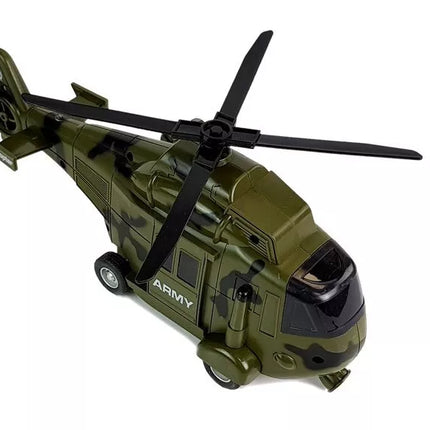 Karinis gelbėjimo sraigtasparnis 1:16 su kabliu, garsu ir šviesa