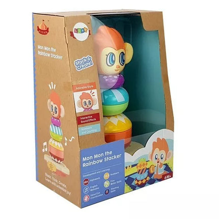 Edukacinis beždžionių piramidė su garsais, mokomės skaičius