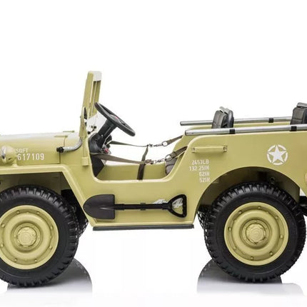 Vaikiška elektromobiliu varoma transporto priemonė JH101, chaki spalvos