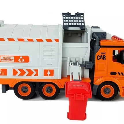 „Pasidaryk pats“ šiukšliavežės rūšiavimo rinkinys, atliekų rūšiavimo žaidimas, atsuktuvas, garso ir šviesos efektai