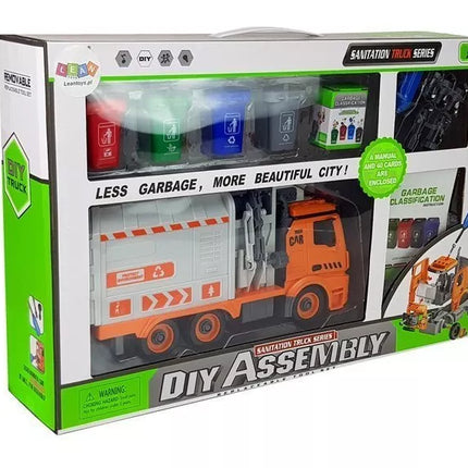 „Pasidaryk pats“ šiukšliavežės rūšiavimo rinkinys, atliekų rūšiavimo žaidimas, atsuktuvas, garso ir šviesos efektai