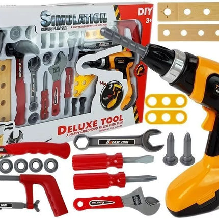 ""Pasidaryk pats" įrankių rinkinys, 29 dalys, grąžtas, plaktukas, pjūklas"